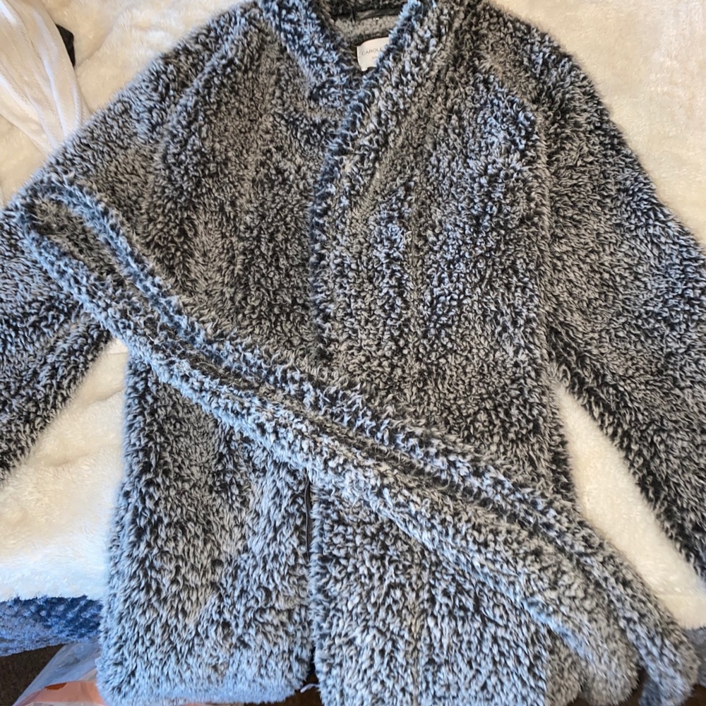 Fuzzy grey robe